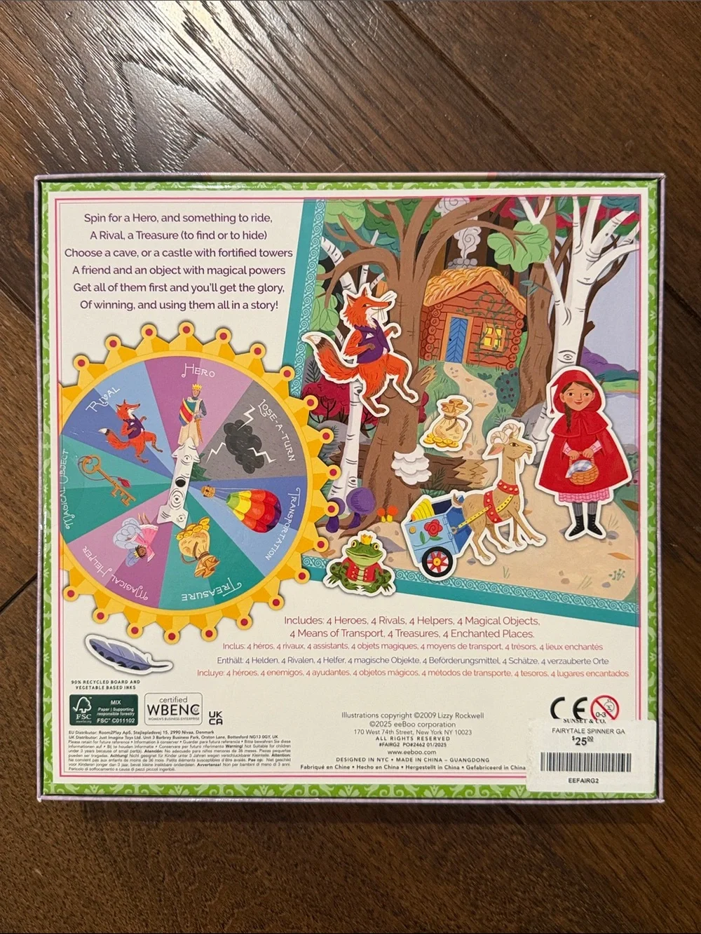 NWT - eeBoo - Fairytale Spin-to-Play! Story Game